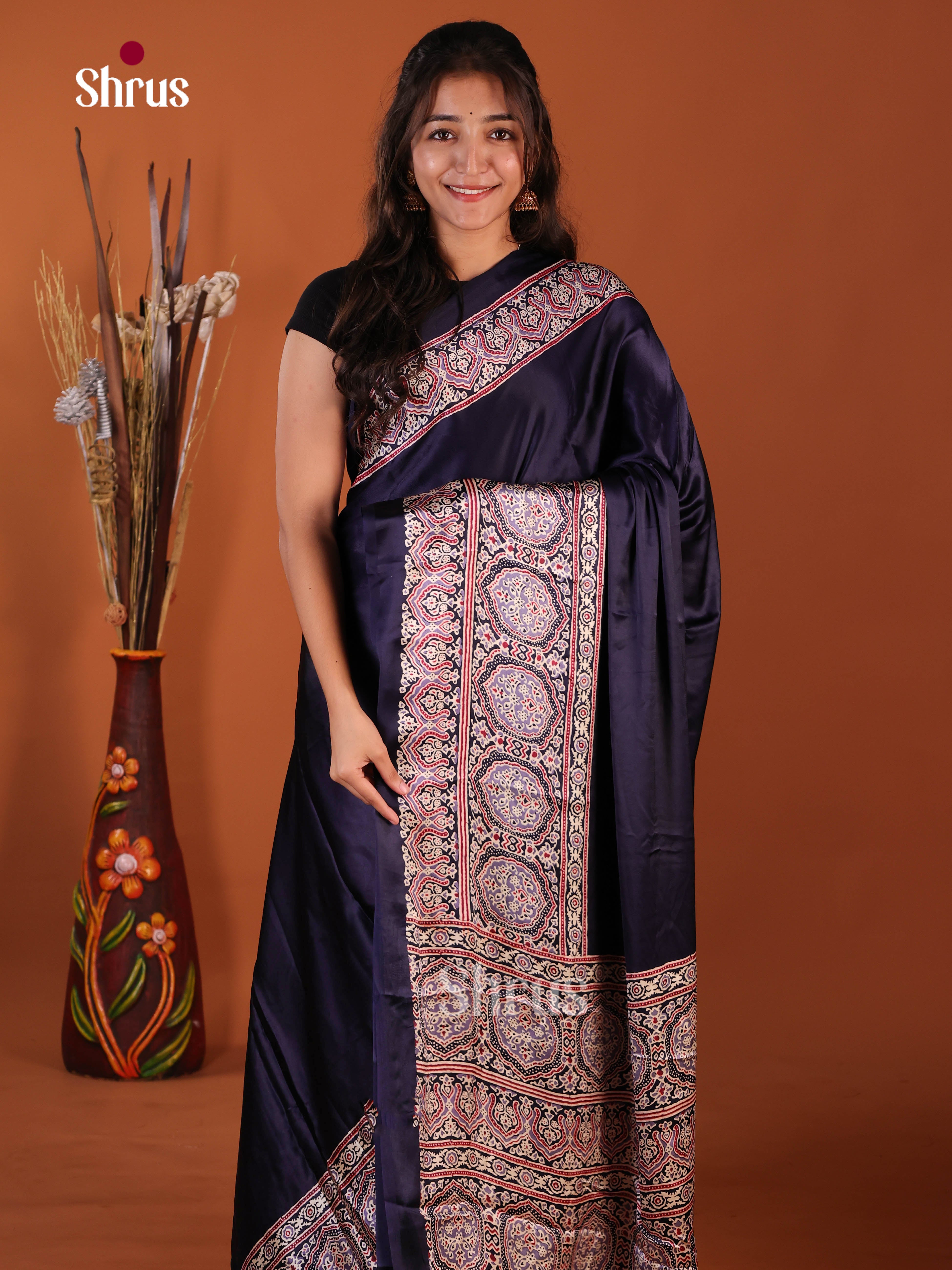 Blue - Semi Modal  Saree