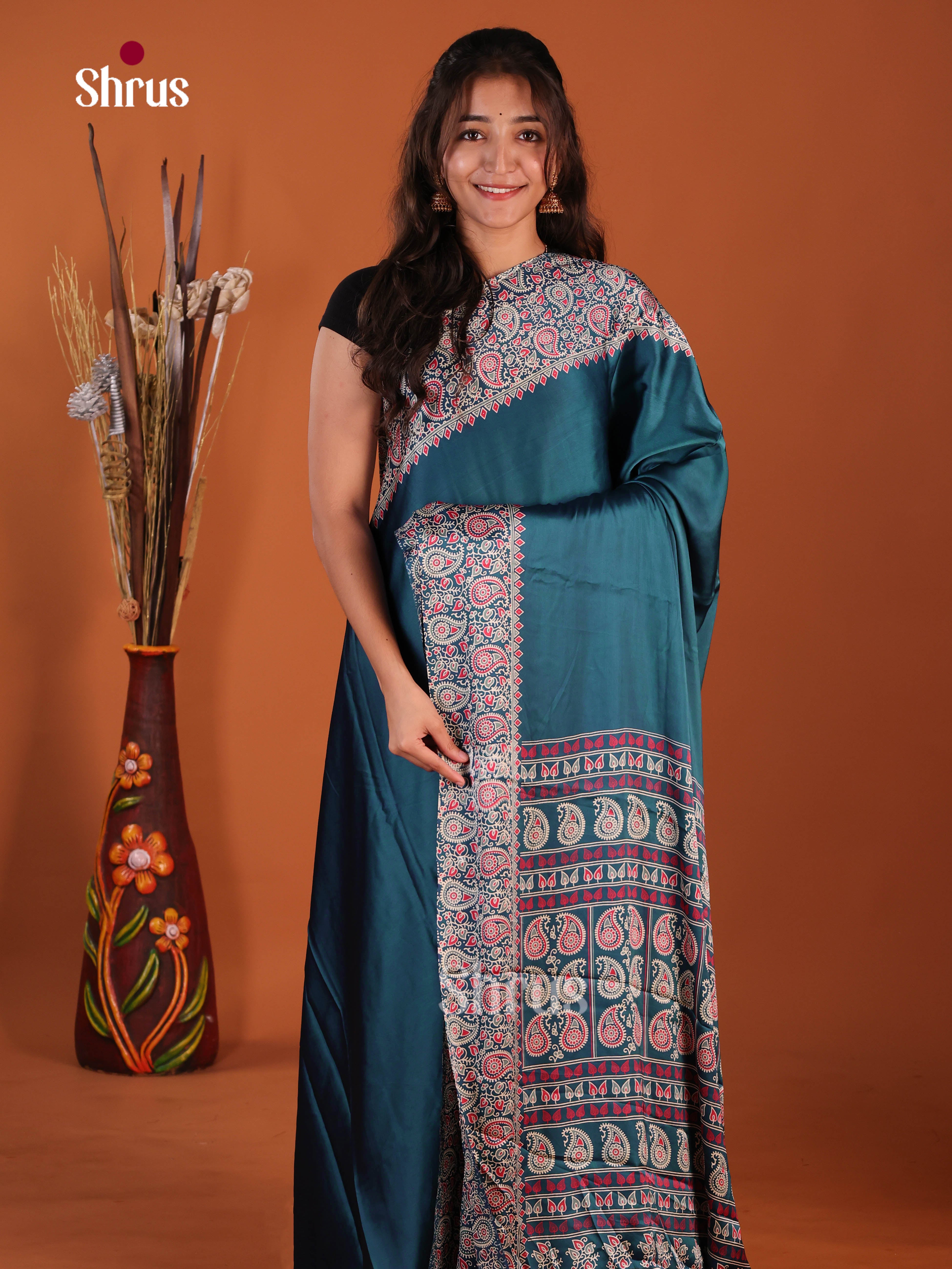 Blue - Semi Modal  Saree