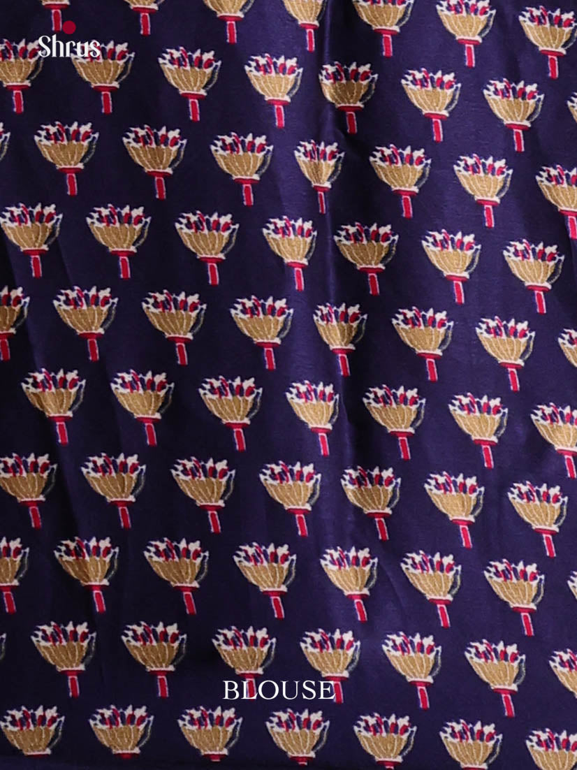 Red & Blue - Semi Modal  Saree