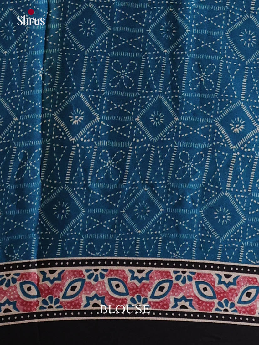 Black & Blue - Semi Modal  Saree