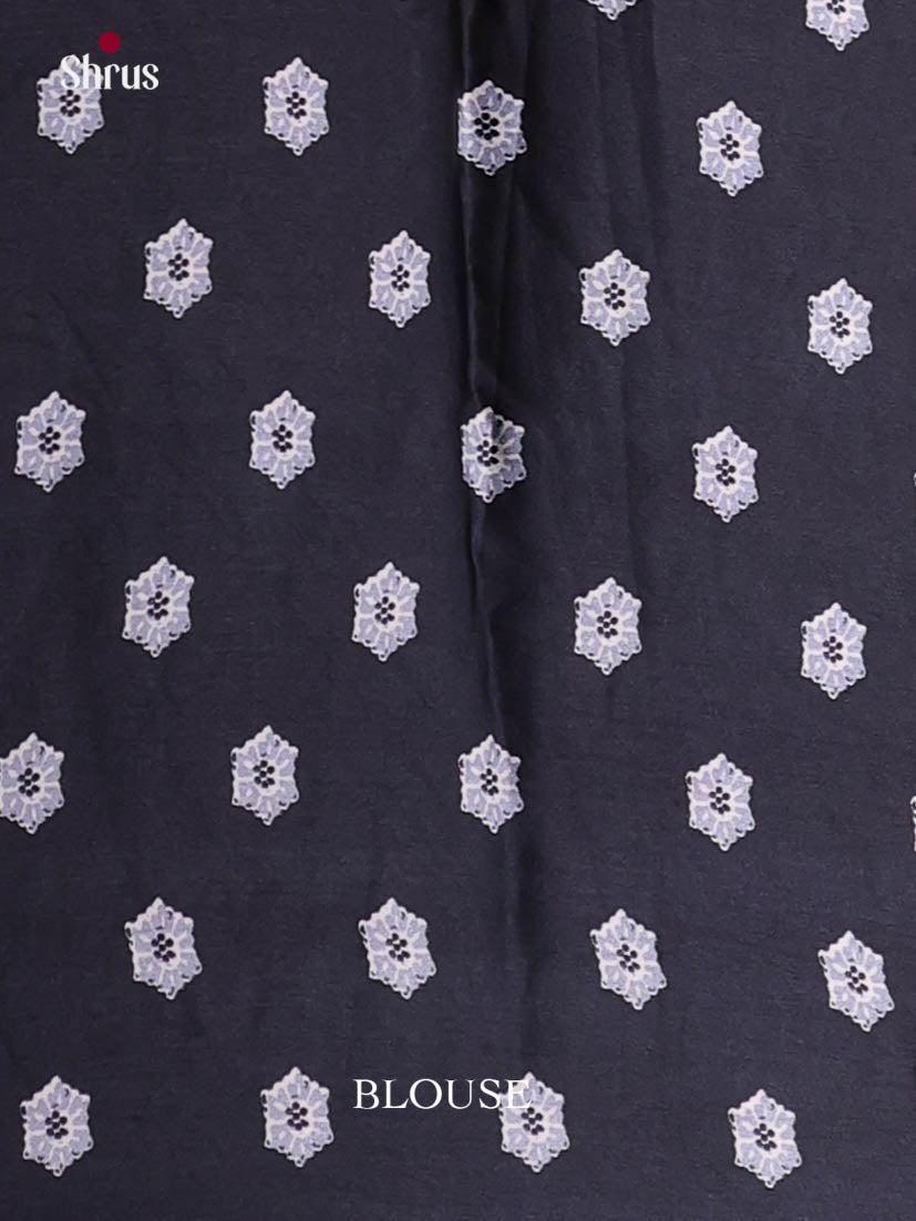 Grey & Black  - Semi Modal  Saree