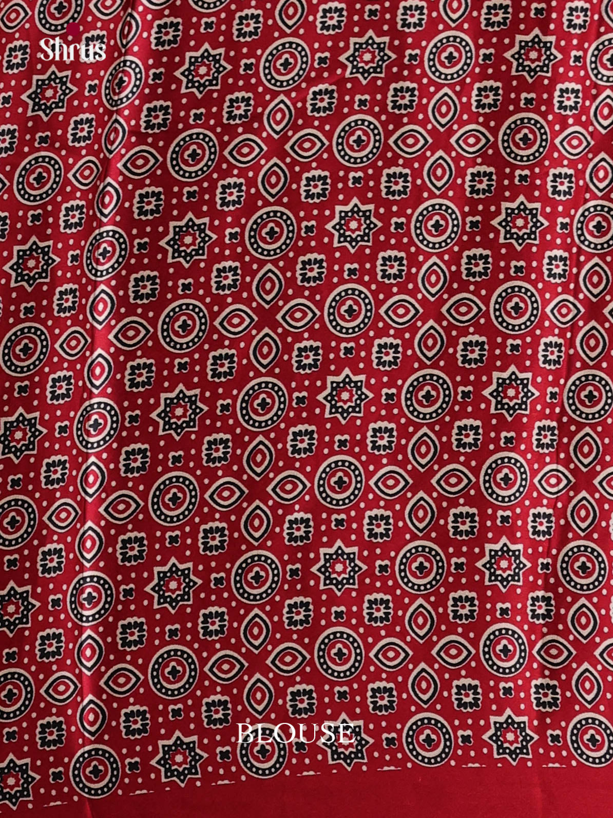 Cream & Maroon - Semi Modal  Saree