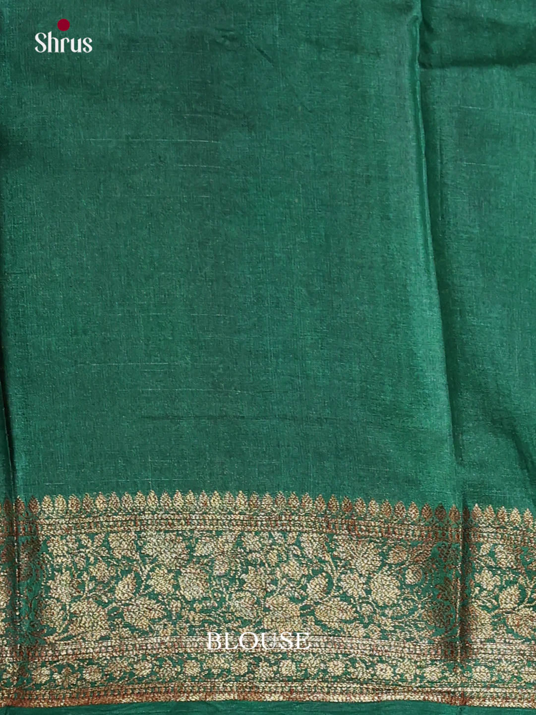 Regal Purple Handloom Tussar Silk Saree With Golden Motifs & Green Pallu - Shop on Shrus.com
