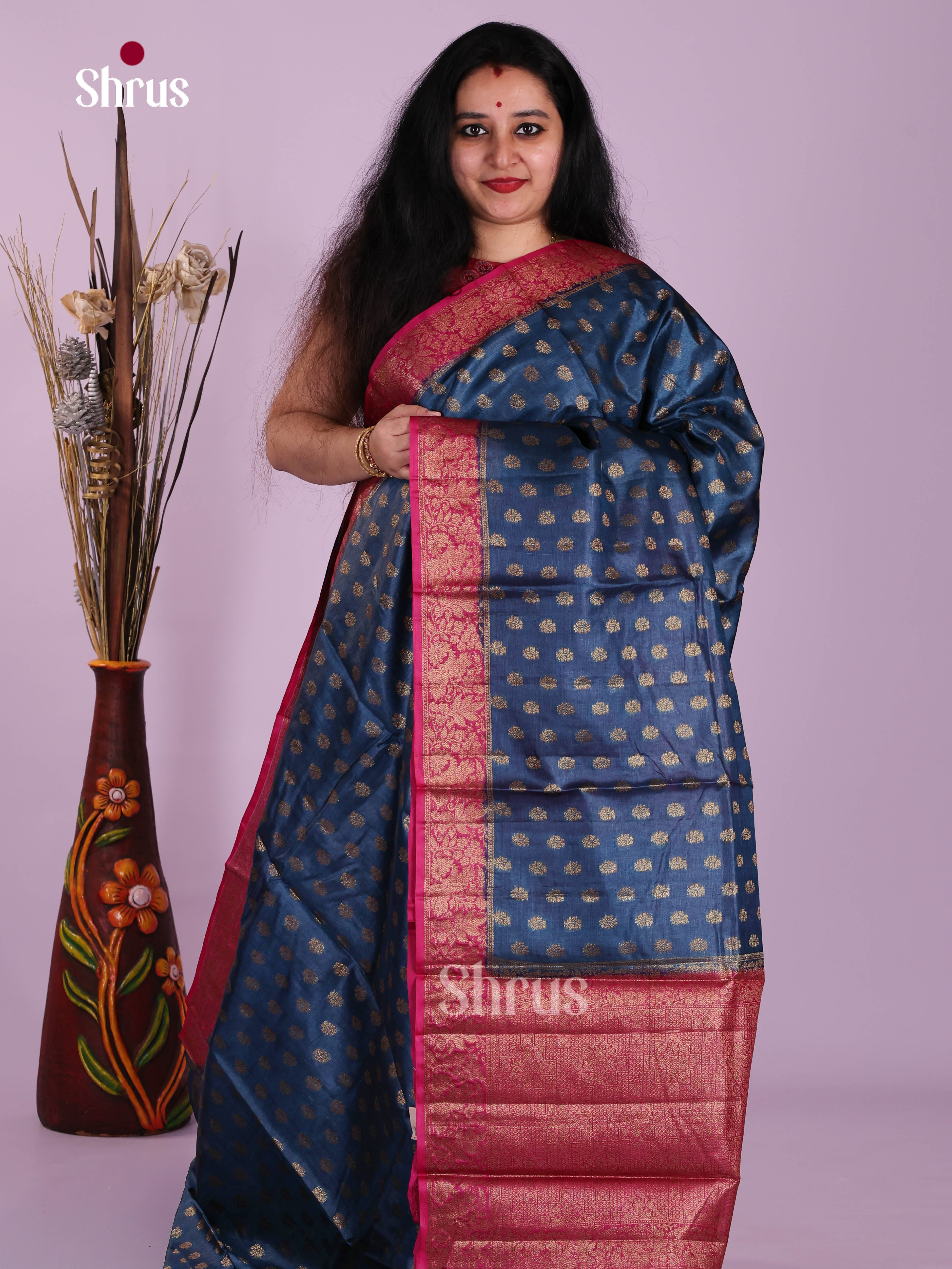 DJS14150 - Tussar Saree - Shop on Shrus.com