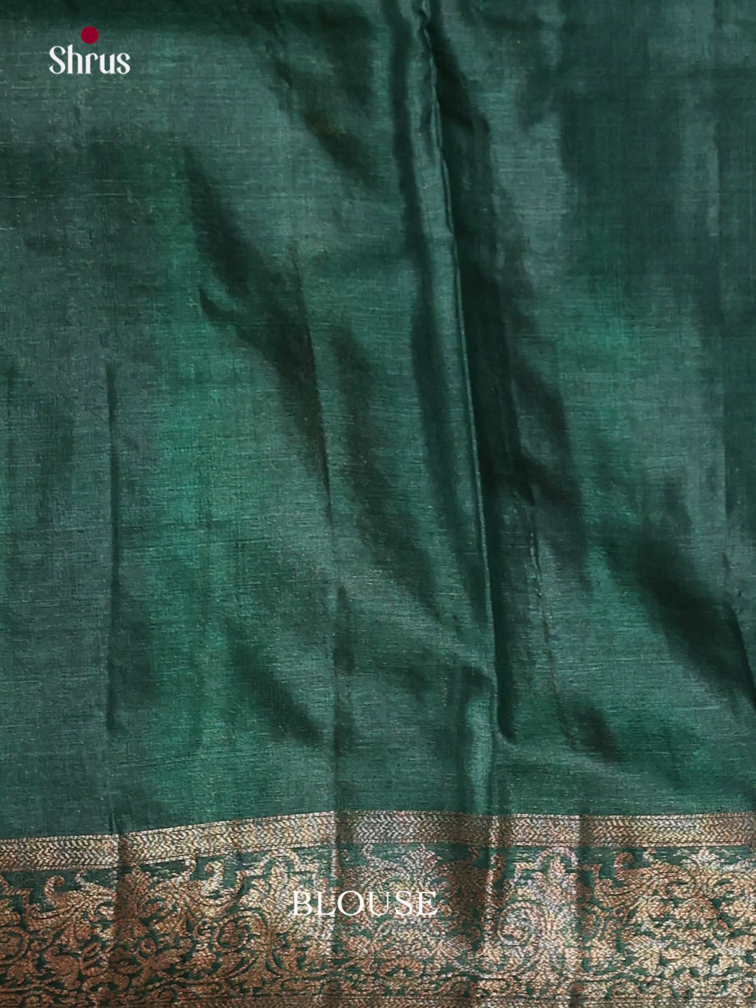 Zesty Orange Handloom Tussar Silk Saree With Golden Motifs & Green Pallu