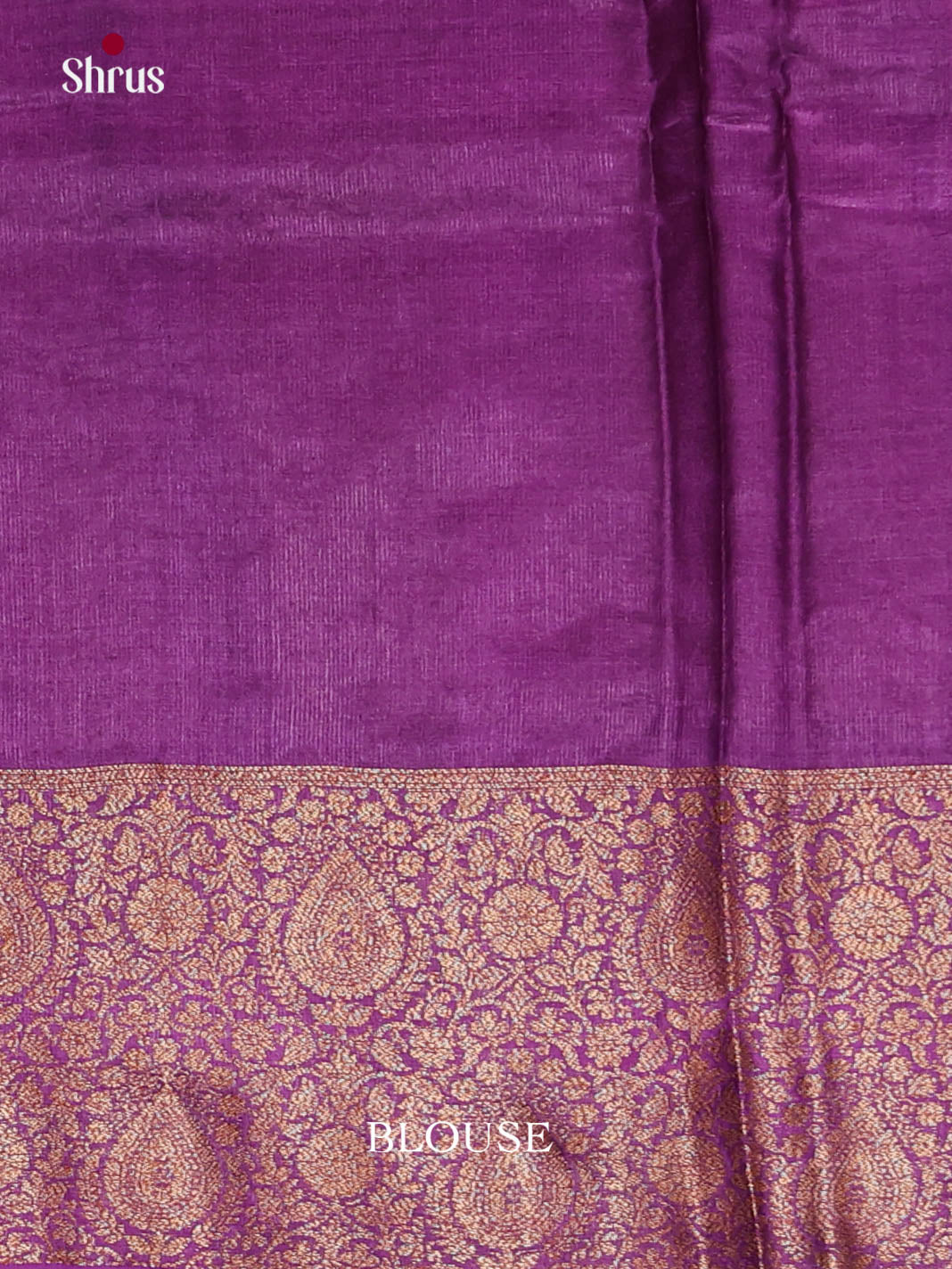 Gorgeous Pink Handloom Tussar Saree With Small Buttas & Purple Zari Pallu - Shop on Shrus.com