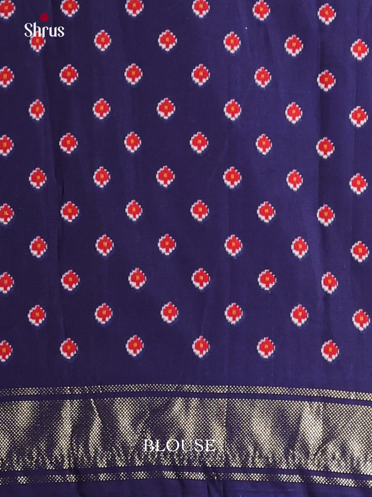DJS14168 - Semi Ikkat Print Saree - Shop on Shrus.com