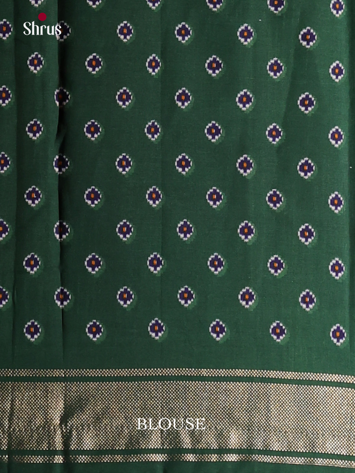 DJS14170 - Semi Ikkat Print Saree - Shop on Shrus.com
