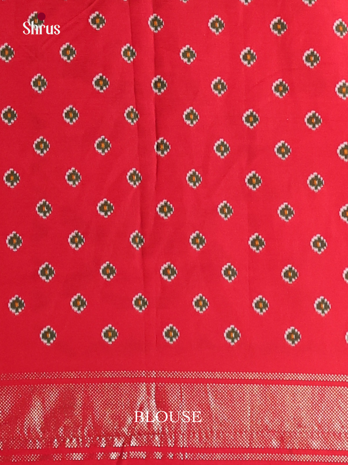 DJS14171 - Semi Ikkat Print Saree - Shop on Shrus.com