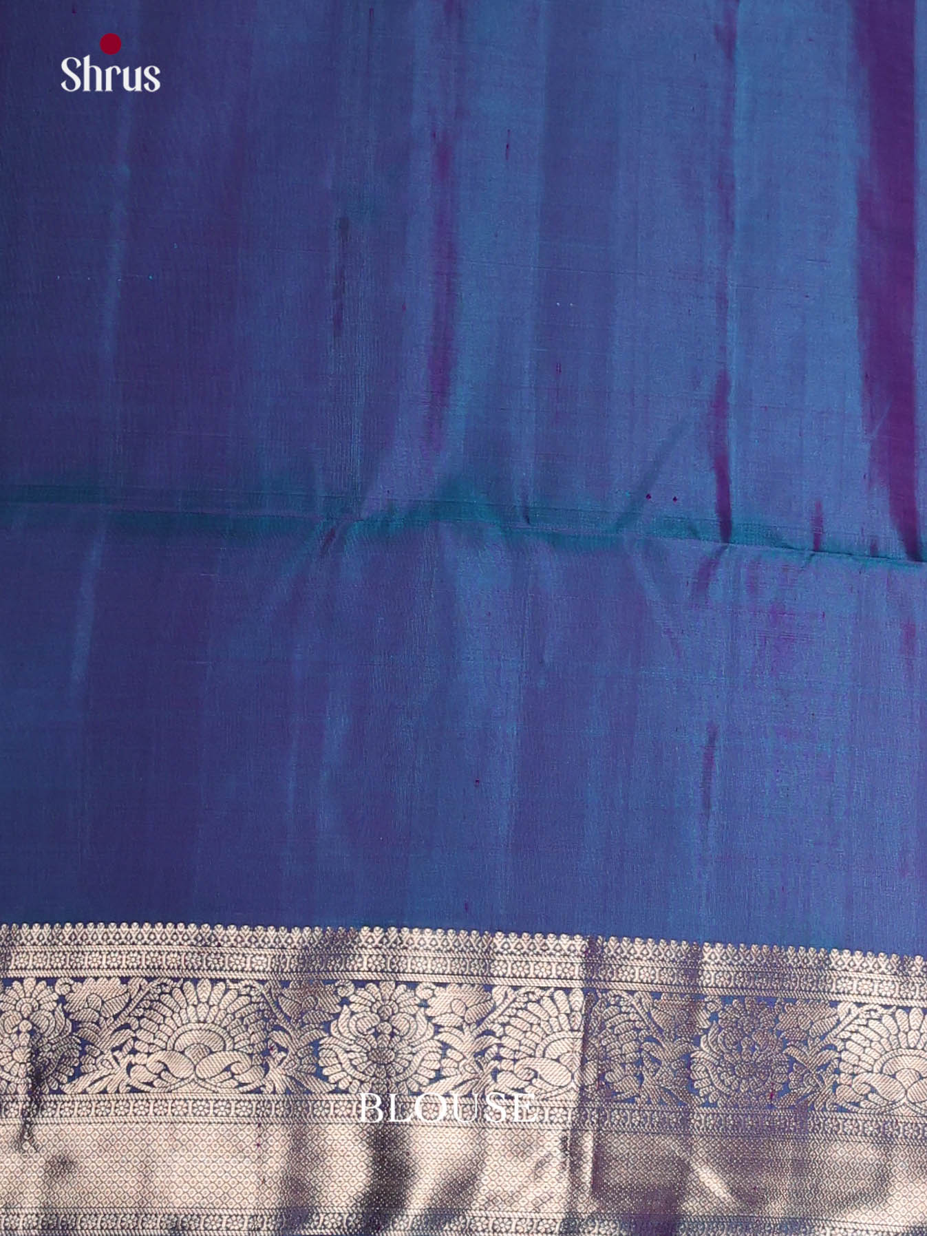 Subtle Onion Pink & Blue Soft Silk Saree gleams with zari floral motifs - Shop on Shrus.com
