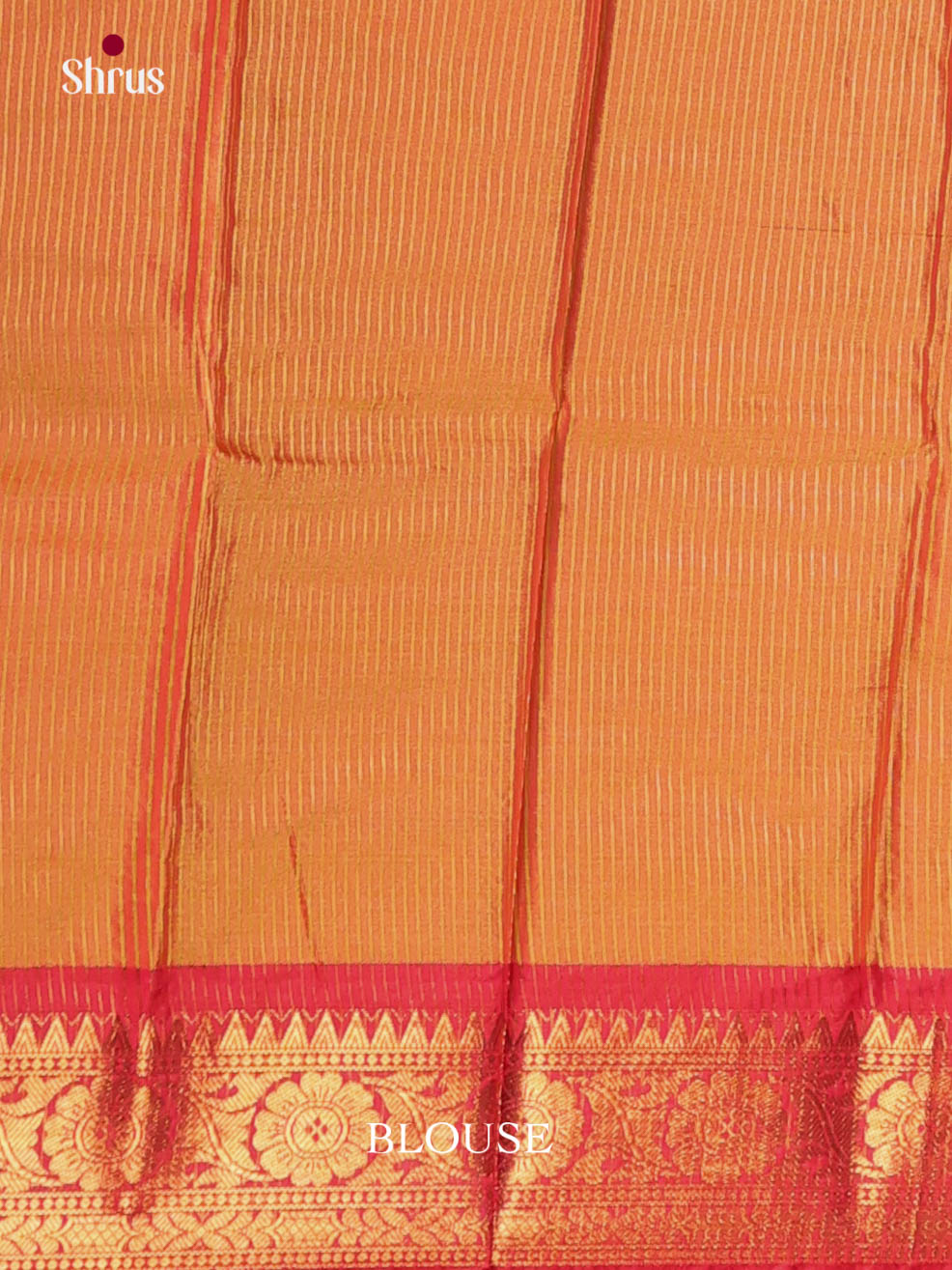 Blue & Orange - Semi Pochampally Saree
