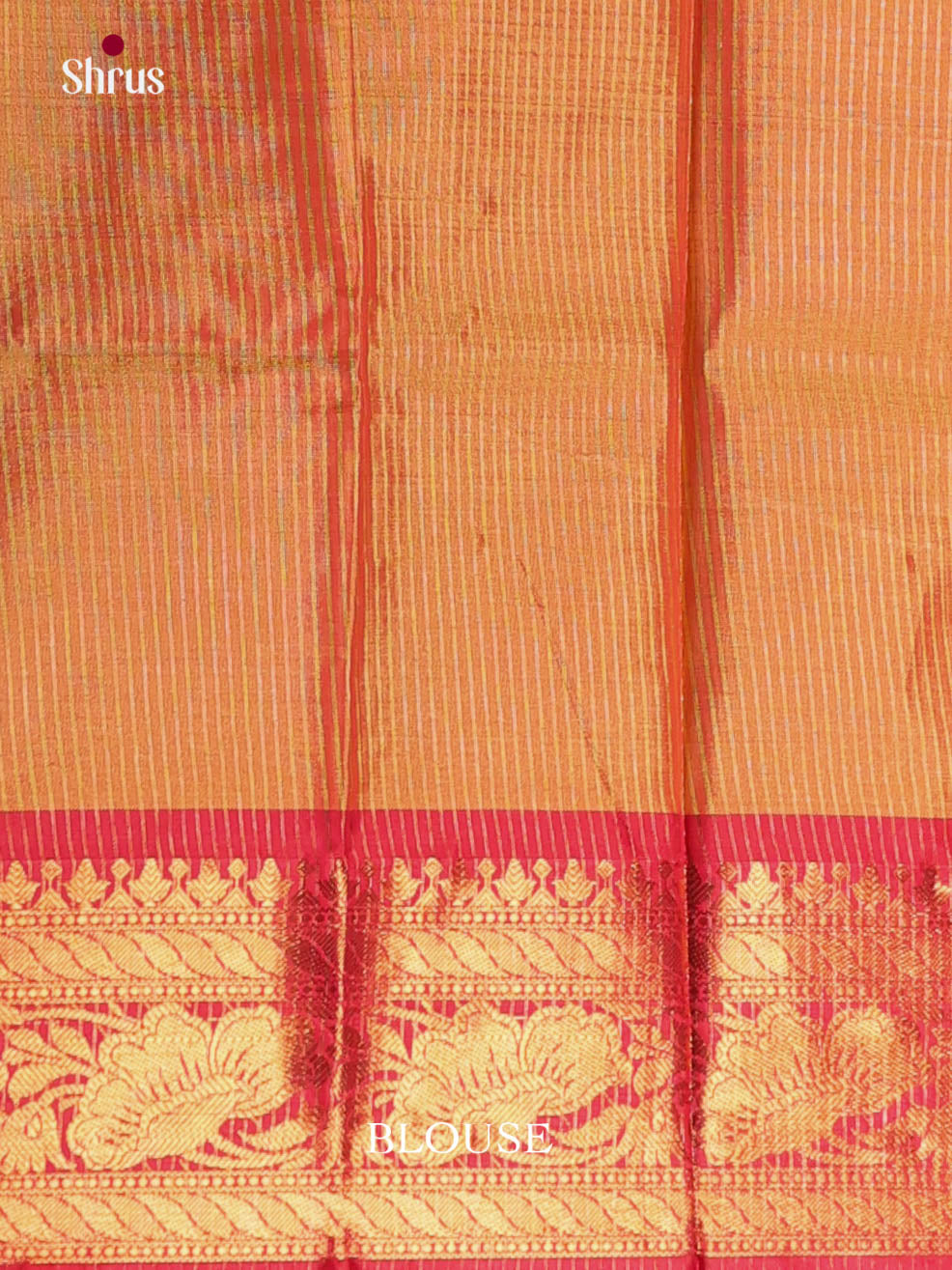 Green & Orange - Semi Pochampally Saree