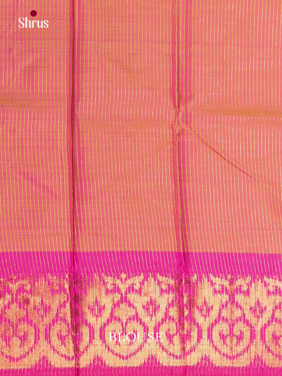 Orange & Pink - Semi Pochampally Saree