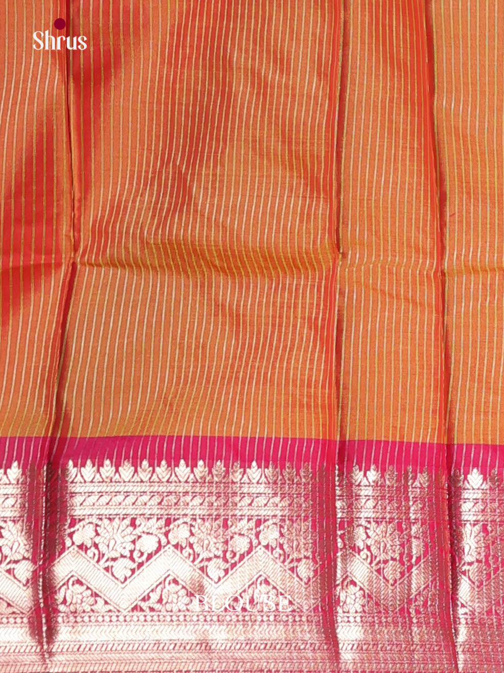 Pink & Orange - Semi Pochampally Saree