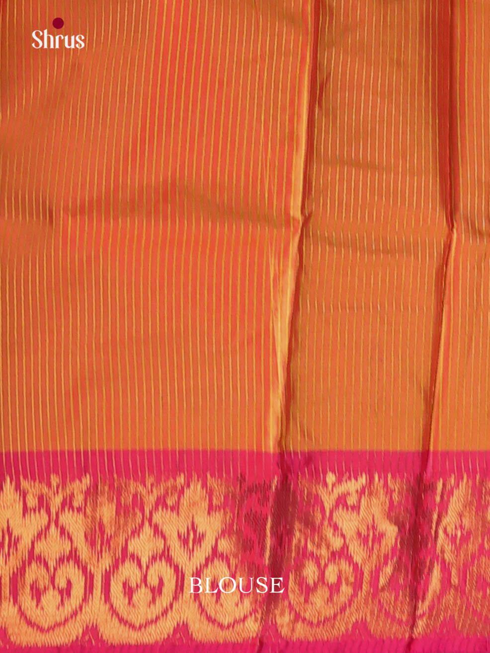 Pink & Orange - Semi Pochampally Saree
