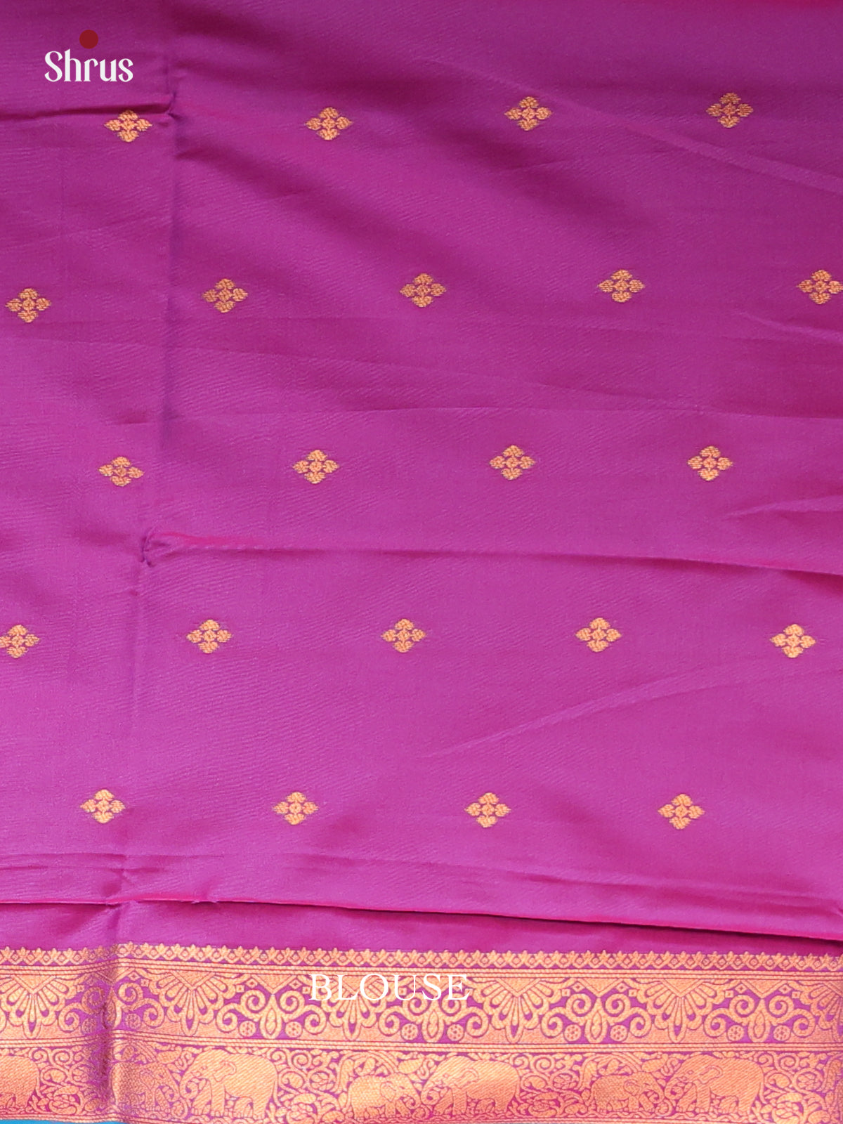 Blue & Purple - Semi Softsilk Saree