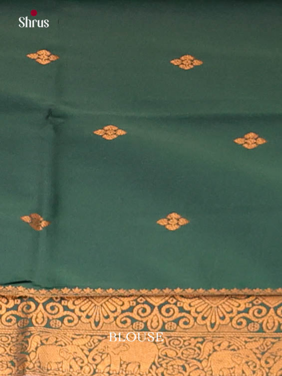 Grey & Green- Semi Softsilk Saree