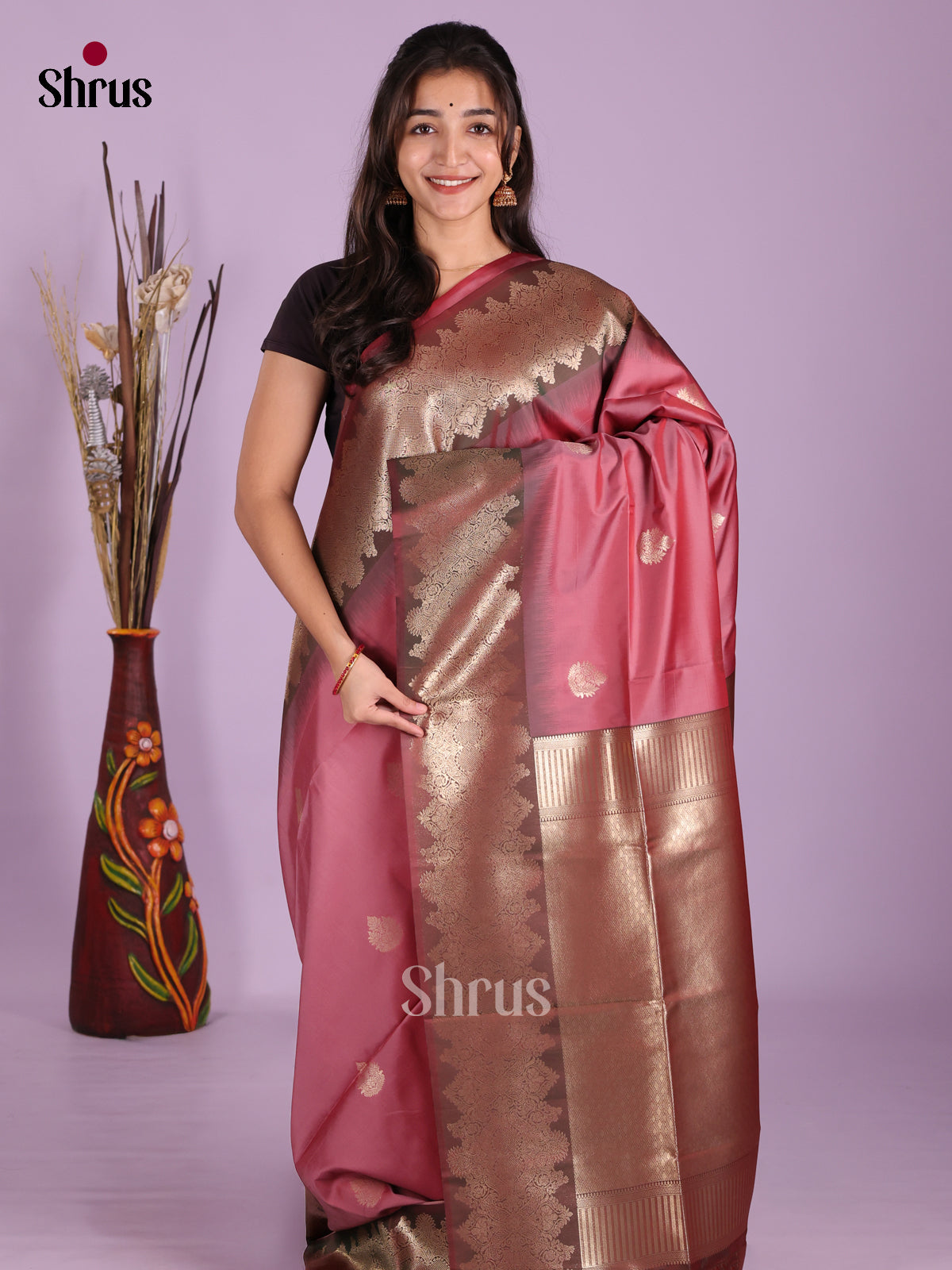 DJS17001 - Semi Softsilk Saree