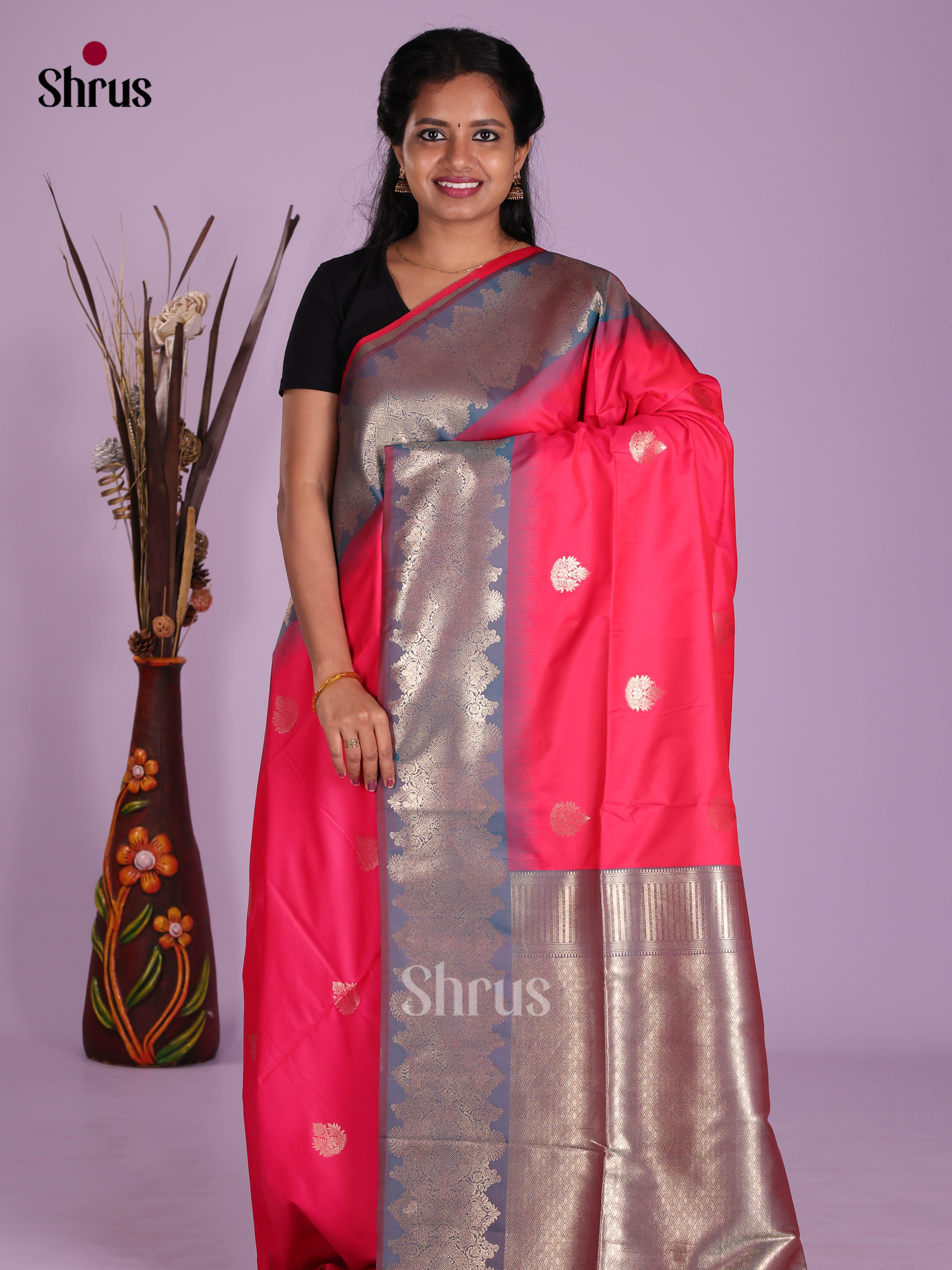 DJS17004 - Semi Softsilk Saree