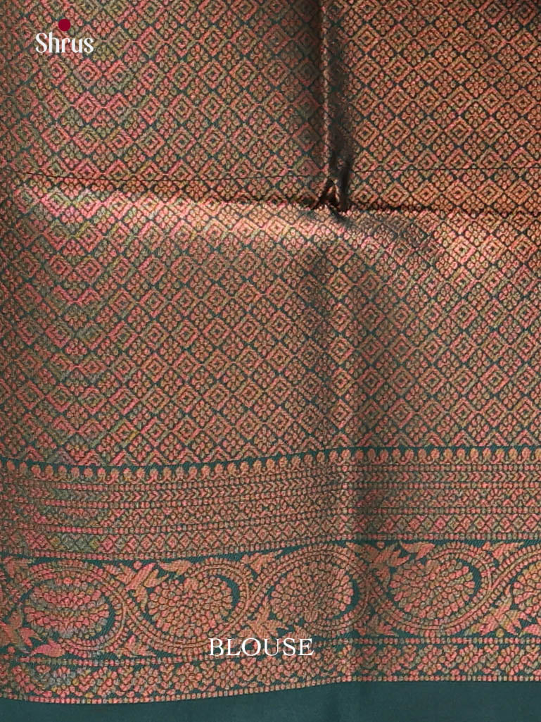 Maroon & Green - Semi Softsilk Saree