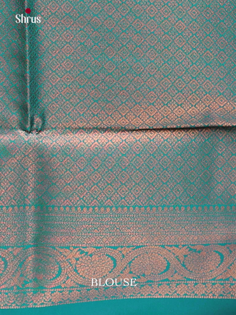 Pink & Green  - Semi Softsilk Saree