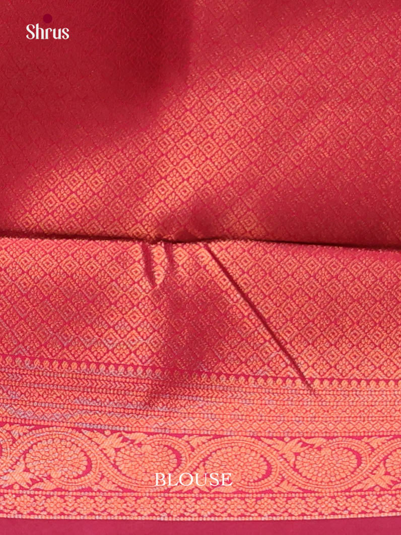 Green & Maroon - Semi Softsilk Saree