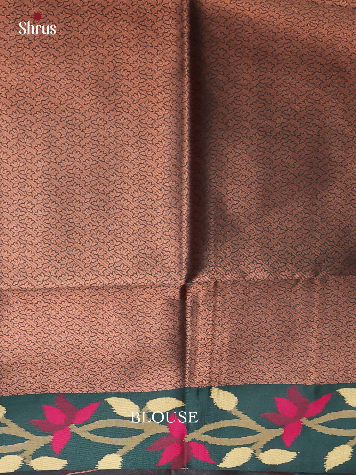 Peach & Green - Semi Softsilk Saree