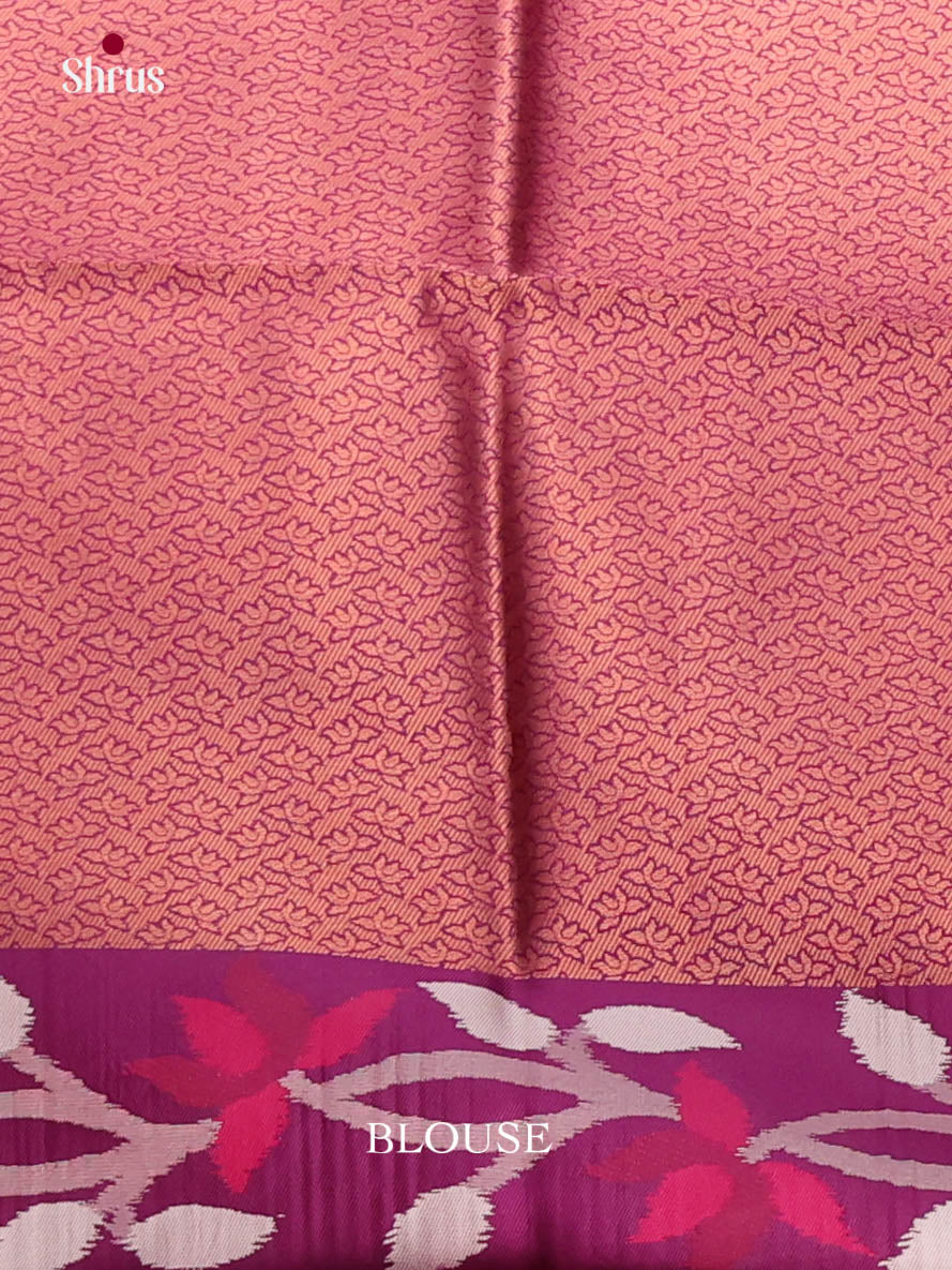 Pink & Purple - Semi Softsilk Saree