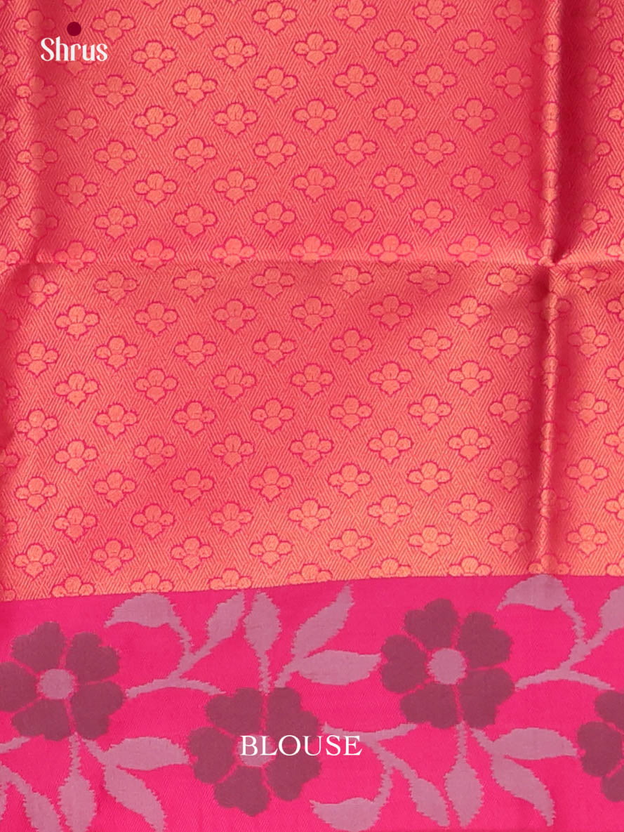 Lavender & Pink - Semi Softsilk Saree