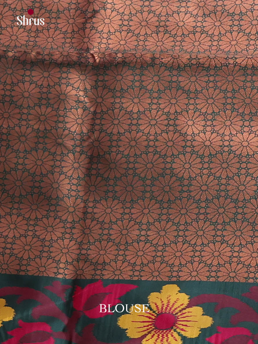 Pink & Green - Semi Softsilk Saree