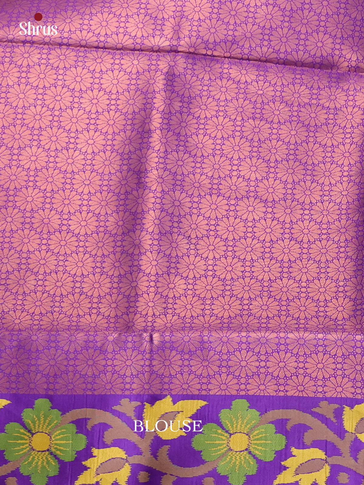 Mehandi Green & Purple - Semi Softsilk Saree