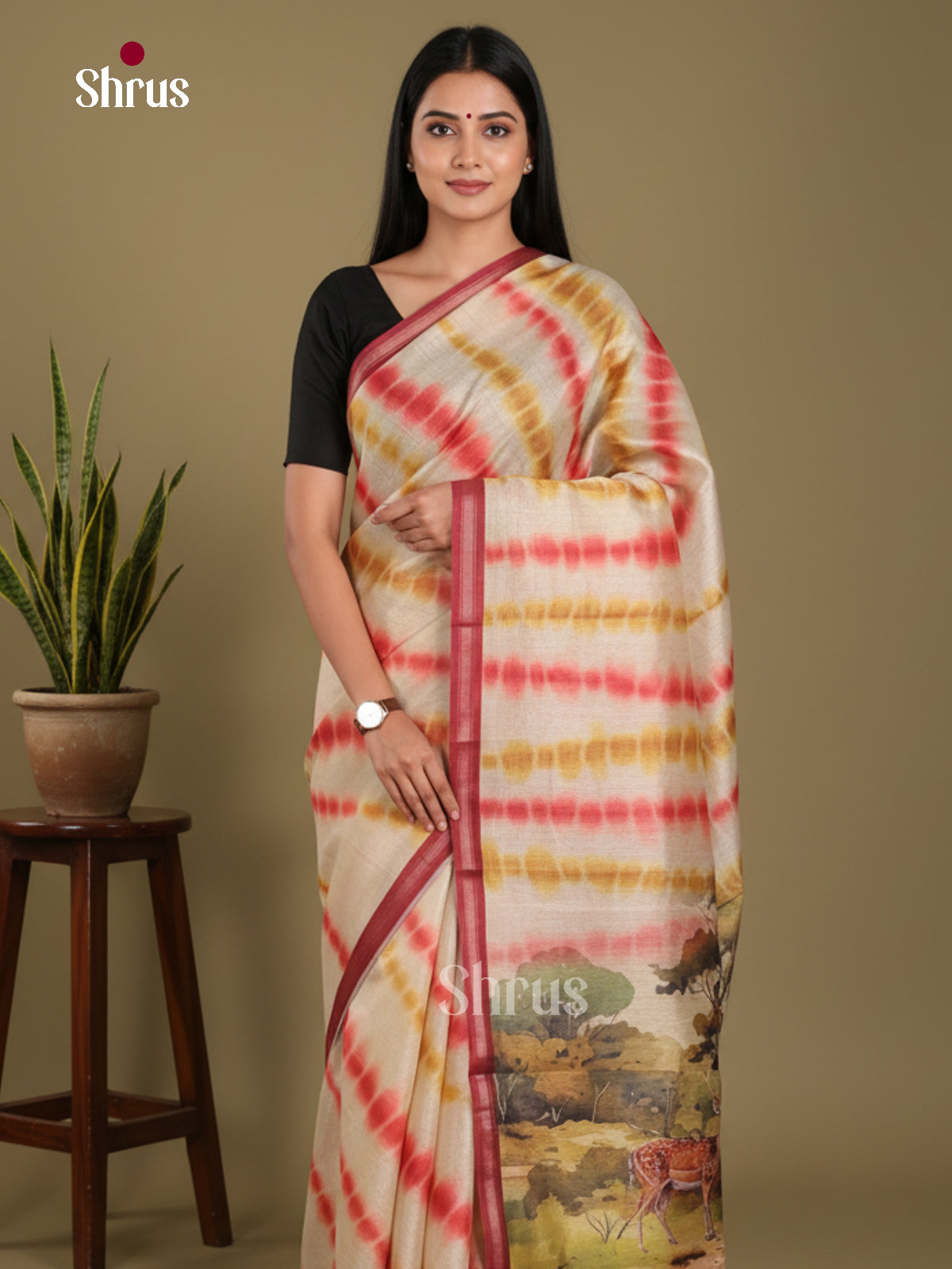 DJS17244 - Semi Chanderi Saree