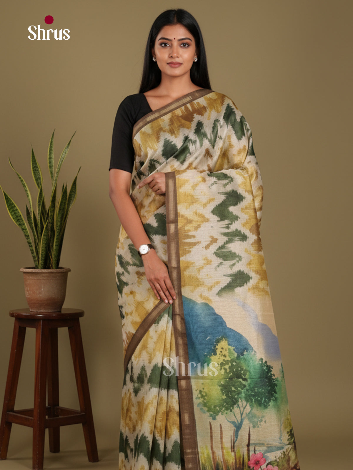 DJS17246 - Semi Chanderi Saree