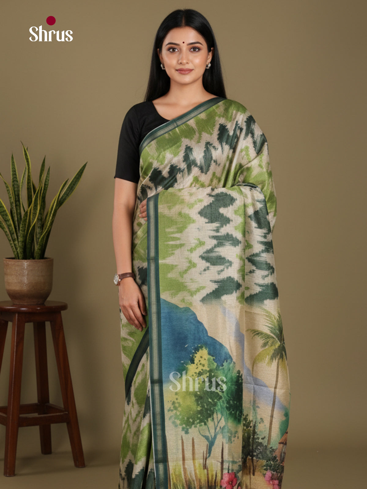 DJS17248 - Semi Chanderi Saree