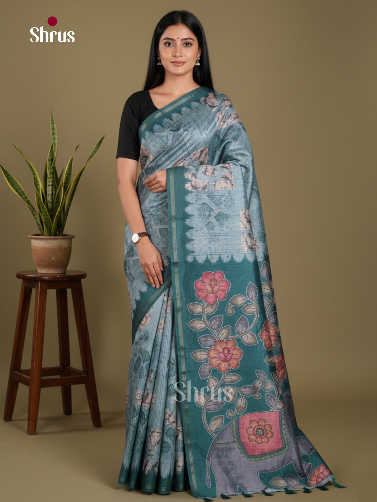 DJS17255 - Semi Chanderi Saree