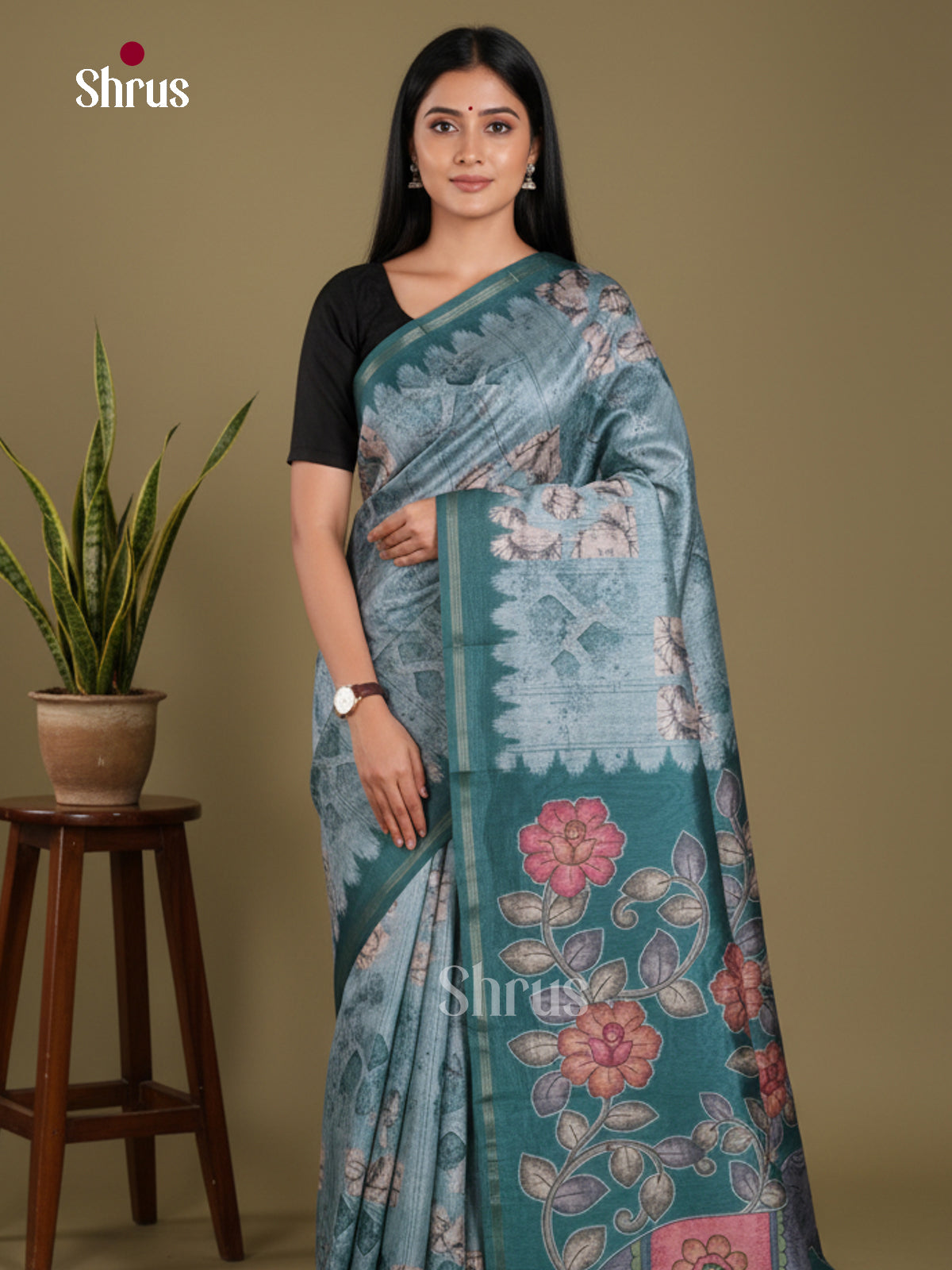 DJS17255 - Semi Chanderi Saree