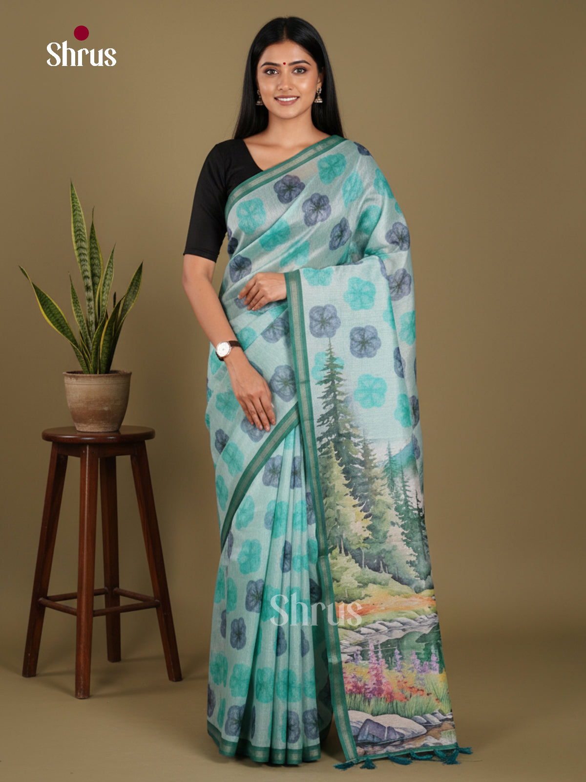 DJS17257 - Semi Chanderi Saree