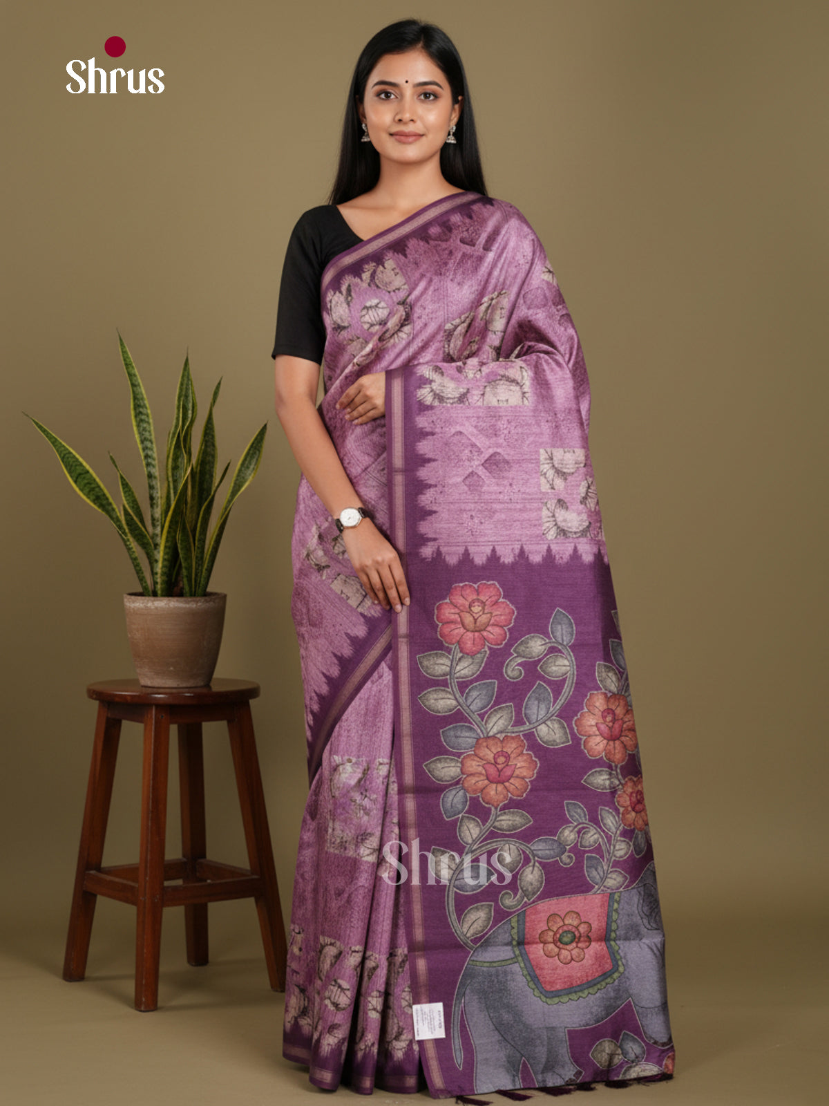 DJS17259 - Semi Chanderi Saree