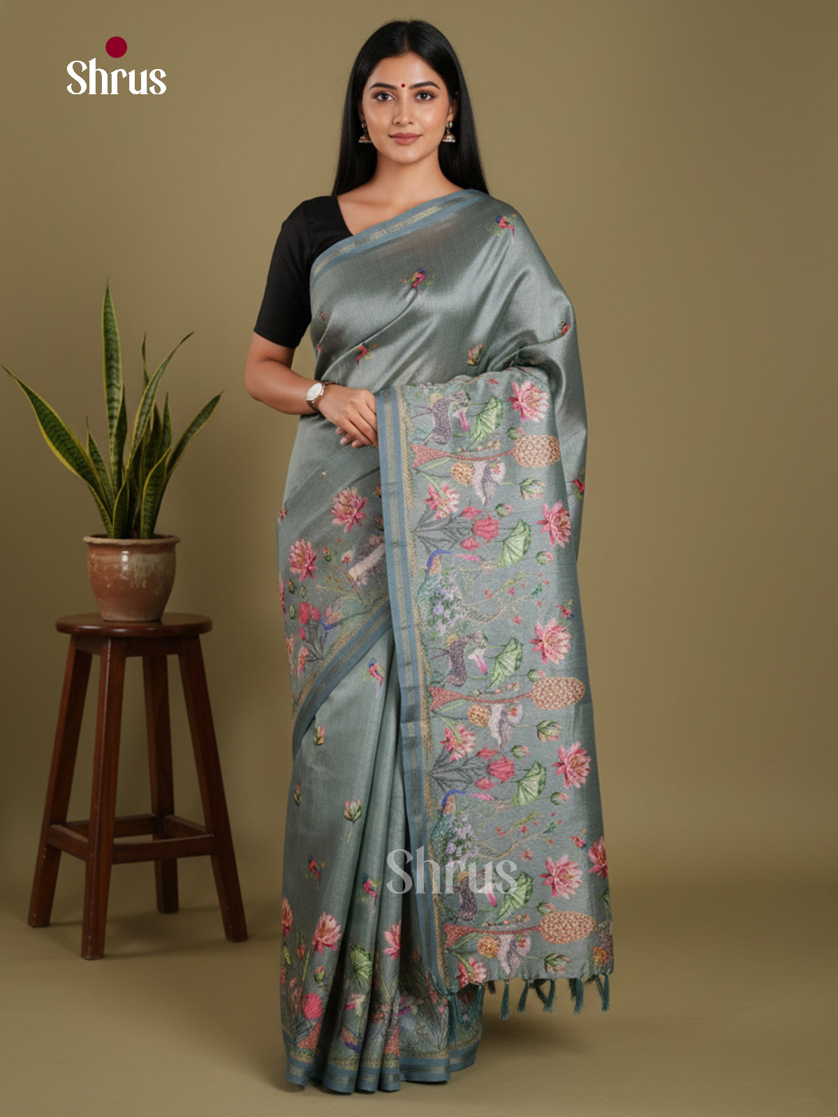 DJS17261 - Semi Chanderi Saree