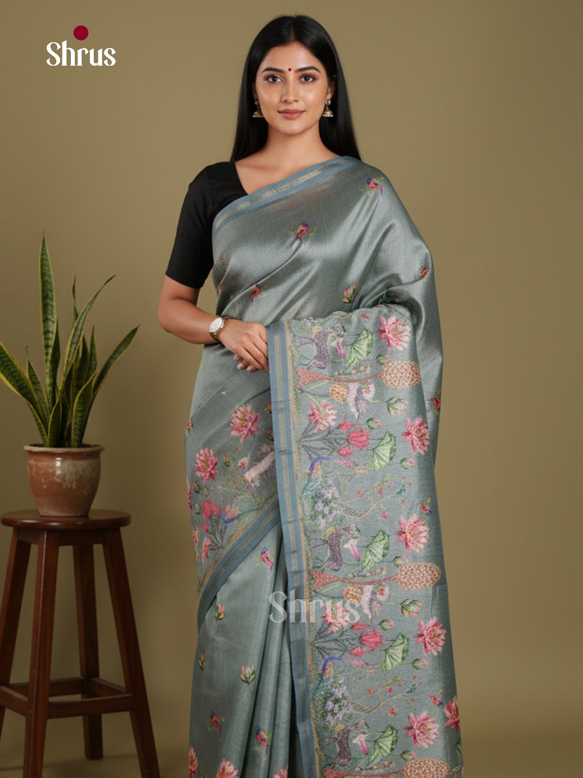 DJS17261 - Semi Chanderi Saree