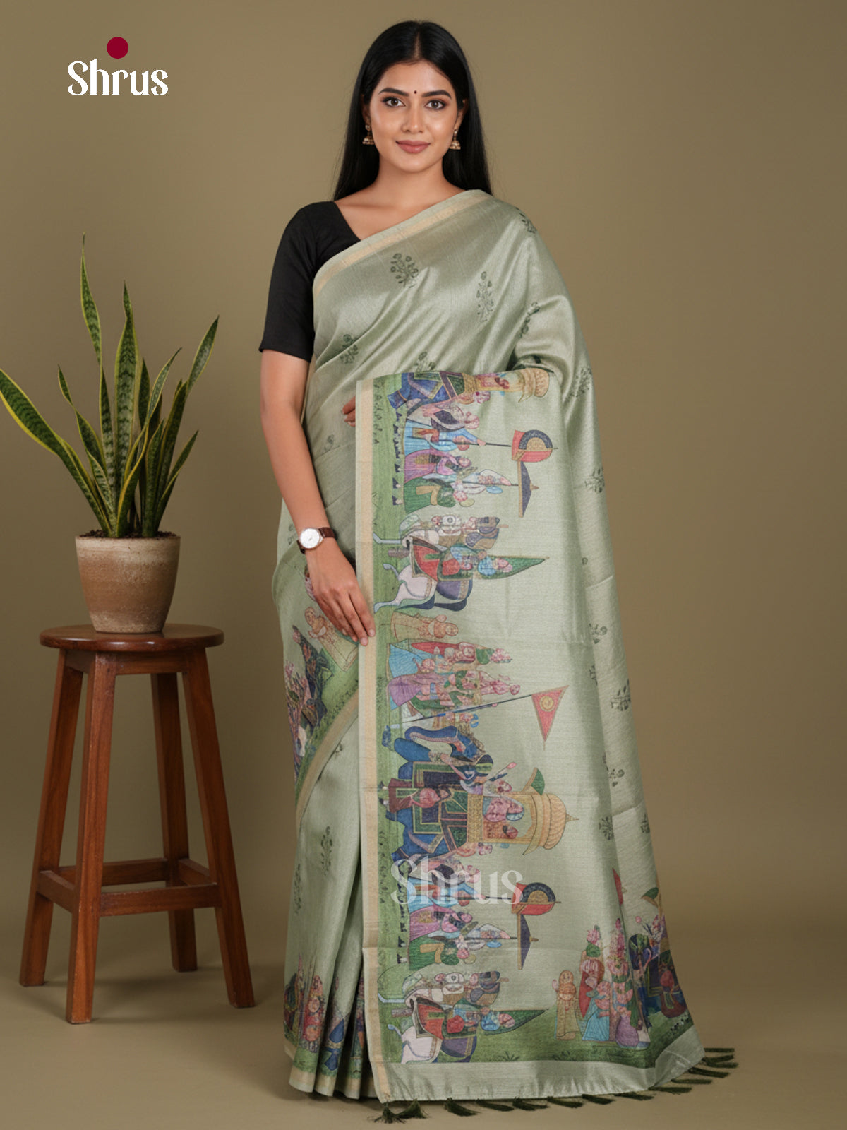 DJS17264 - Semi Chanderi Saree