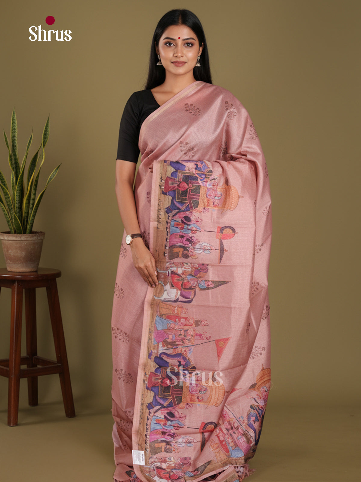 DJS17265 - Semi Chanderi Saree