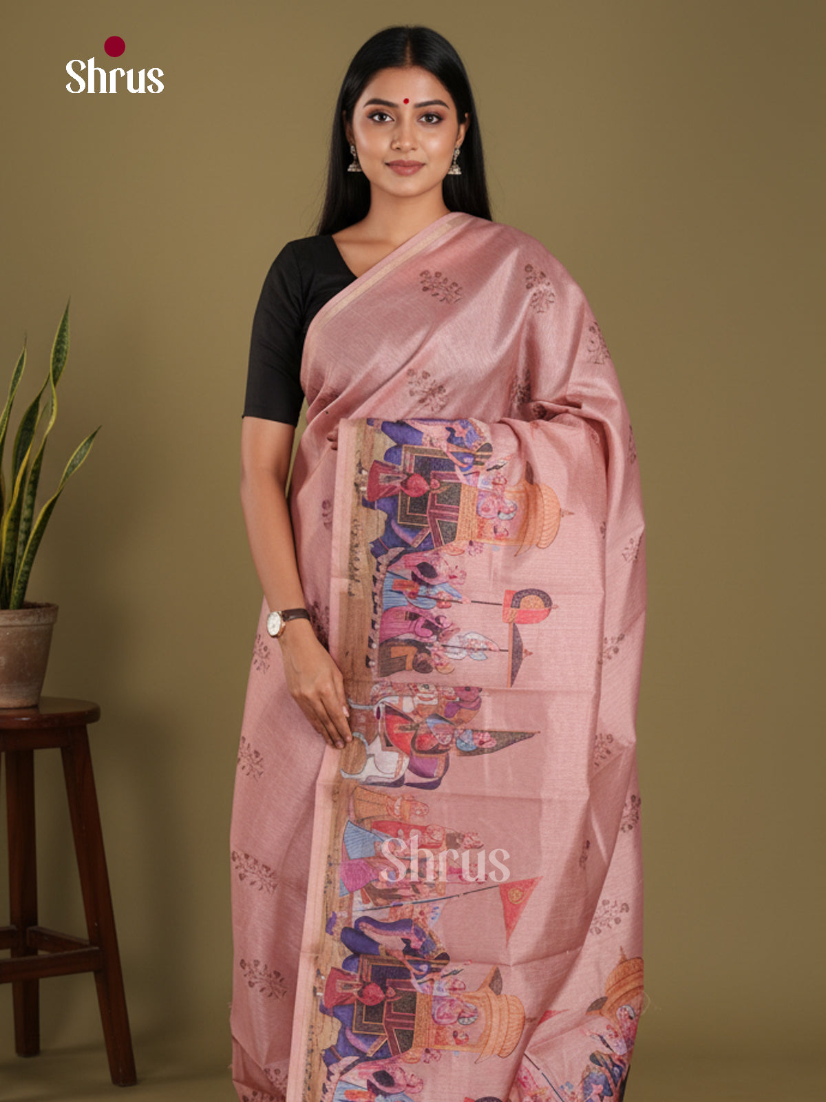 DJS17265 - Semi Chanderi Saree