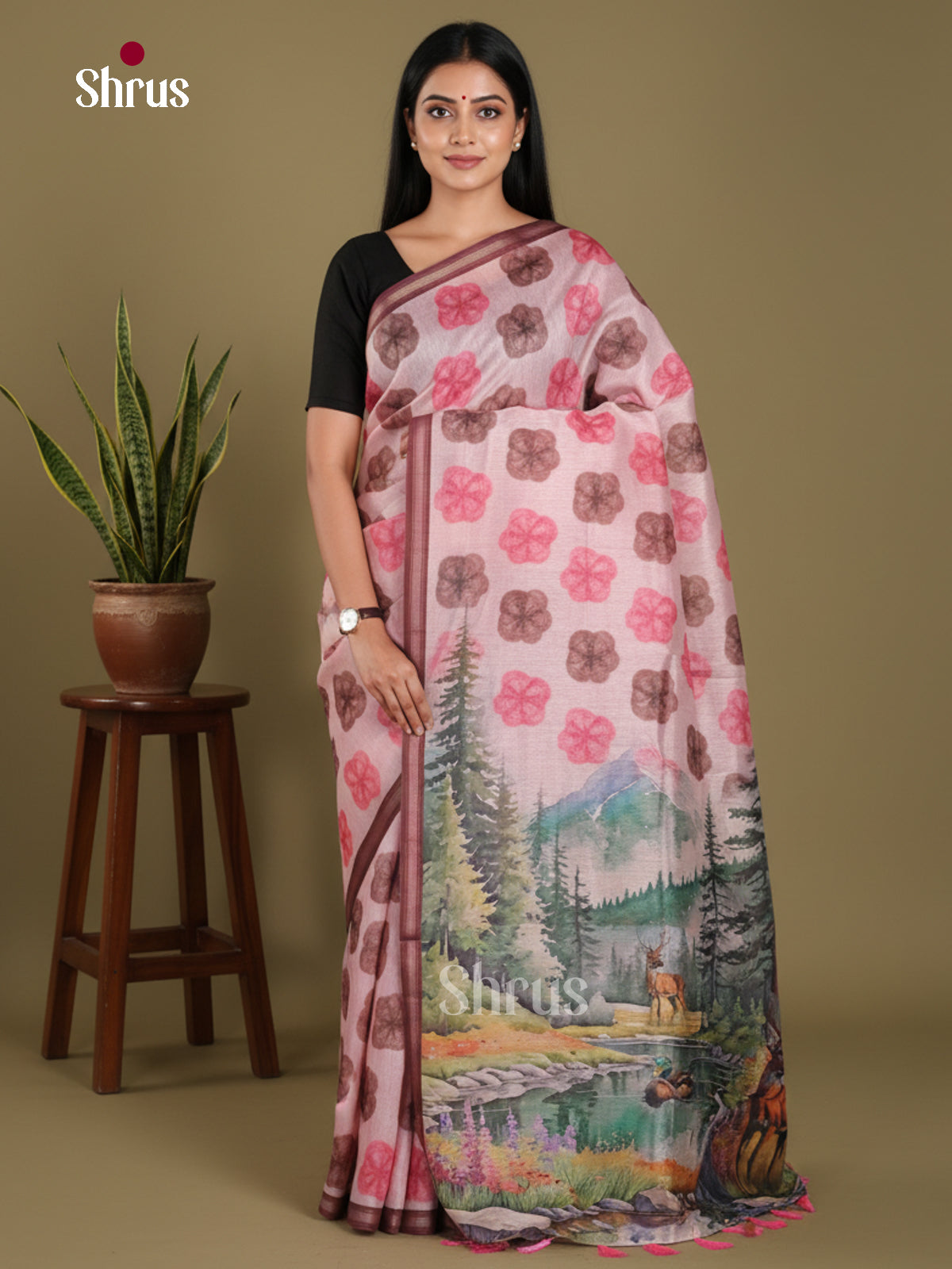 DJS17268 - Semi Chanderi Saree