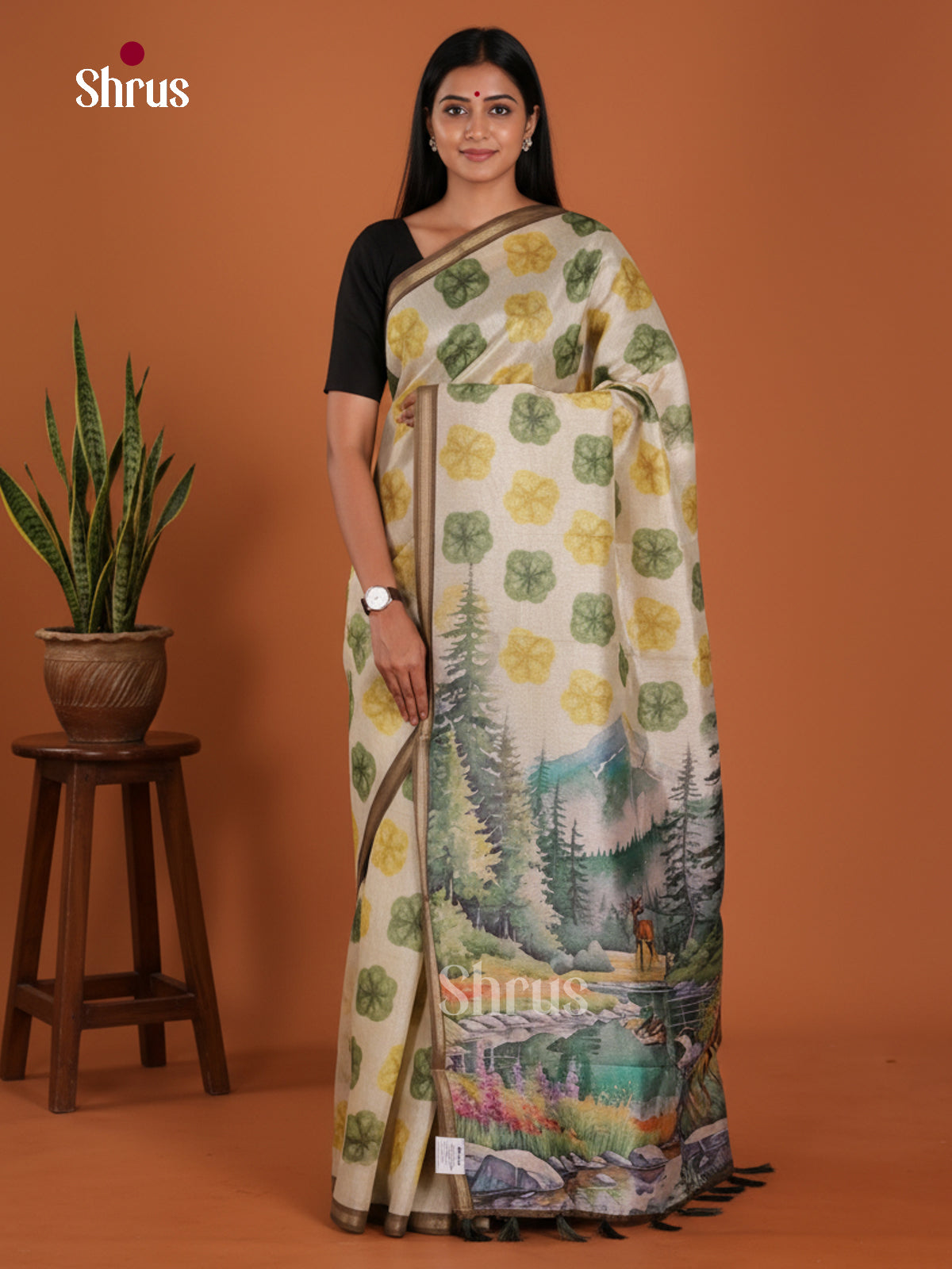DJS17269 - Semi Chanderi Saree