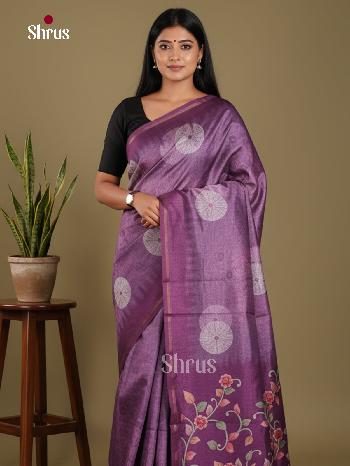 DJS17271 - Semi Chanderi Saree