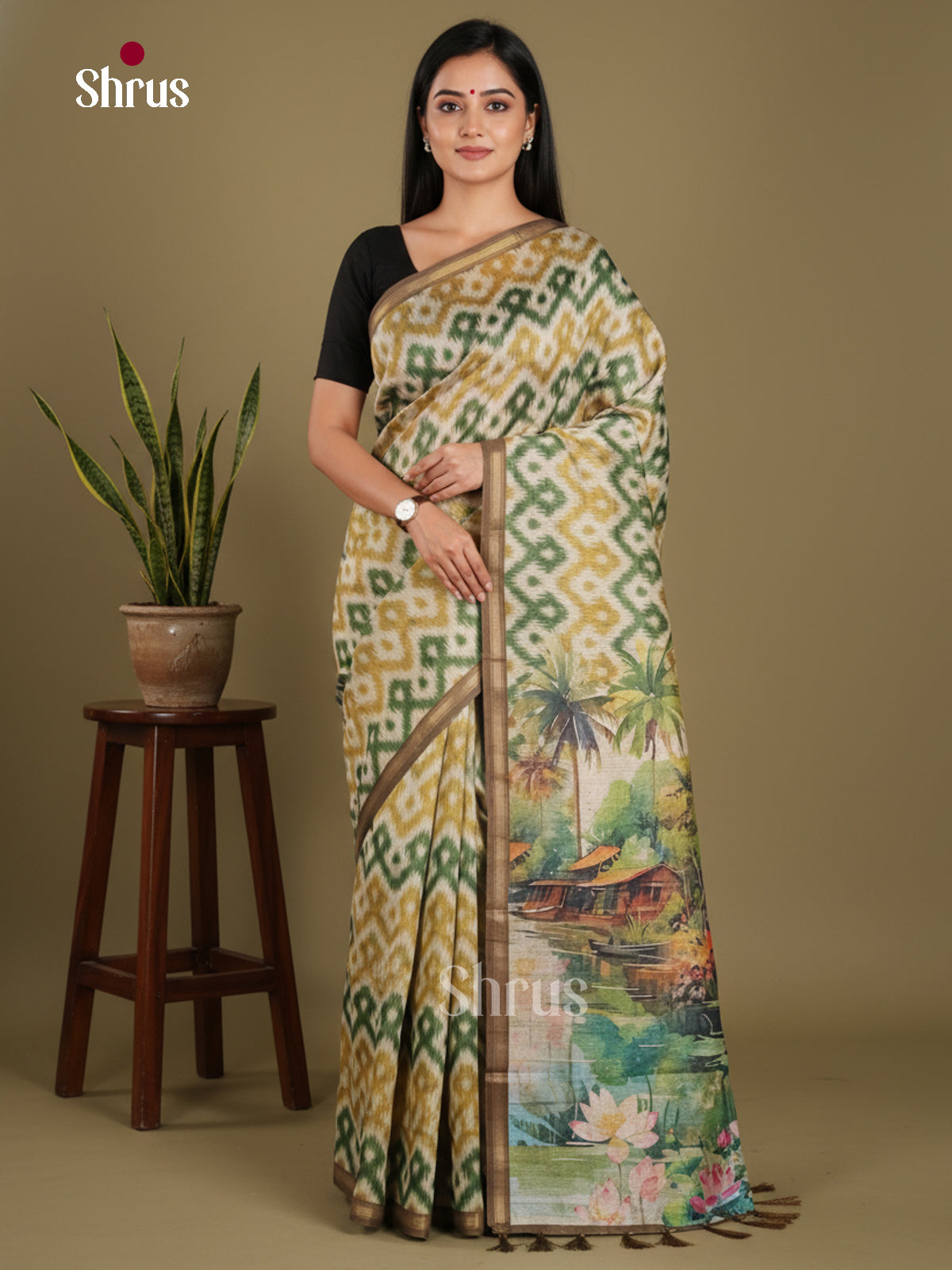 DJS17278 - Semi Chanderi Saree