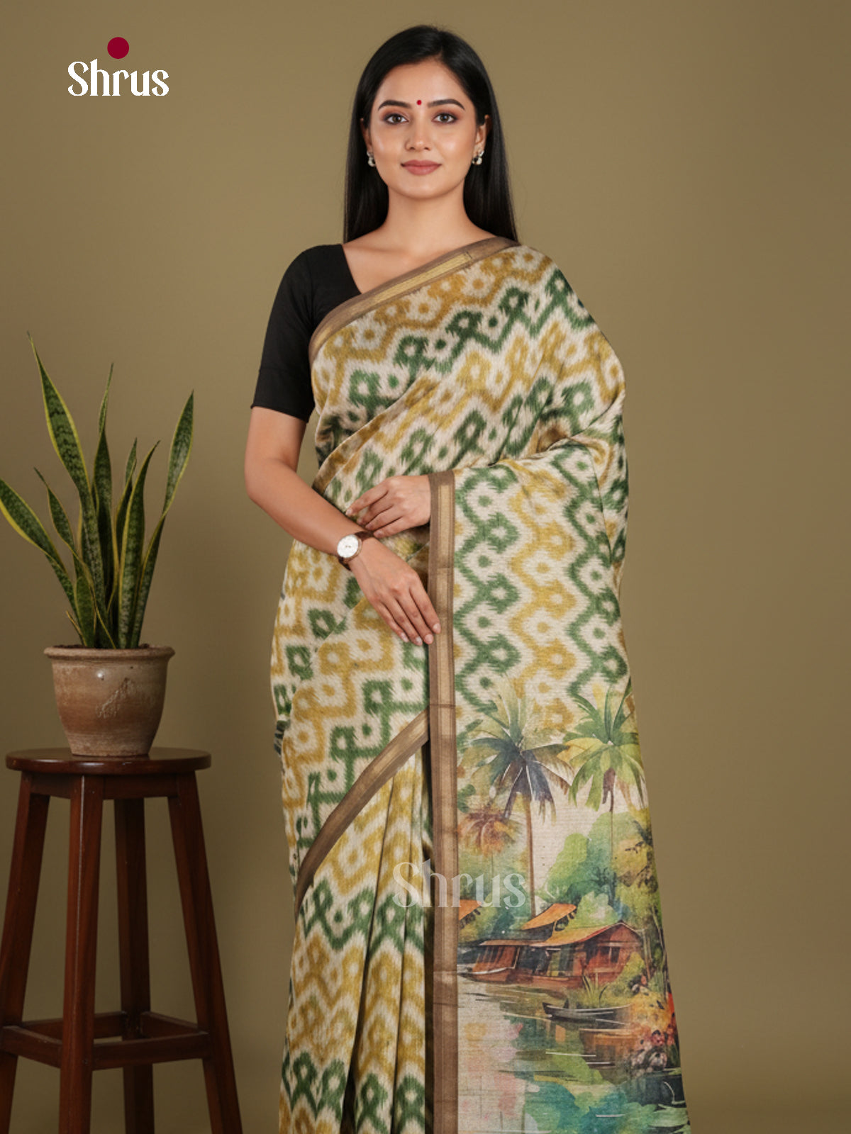 DJS17278 - Semi Chanderi Saree