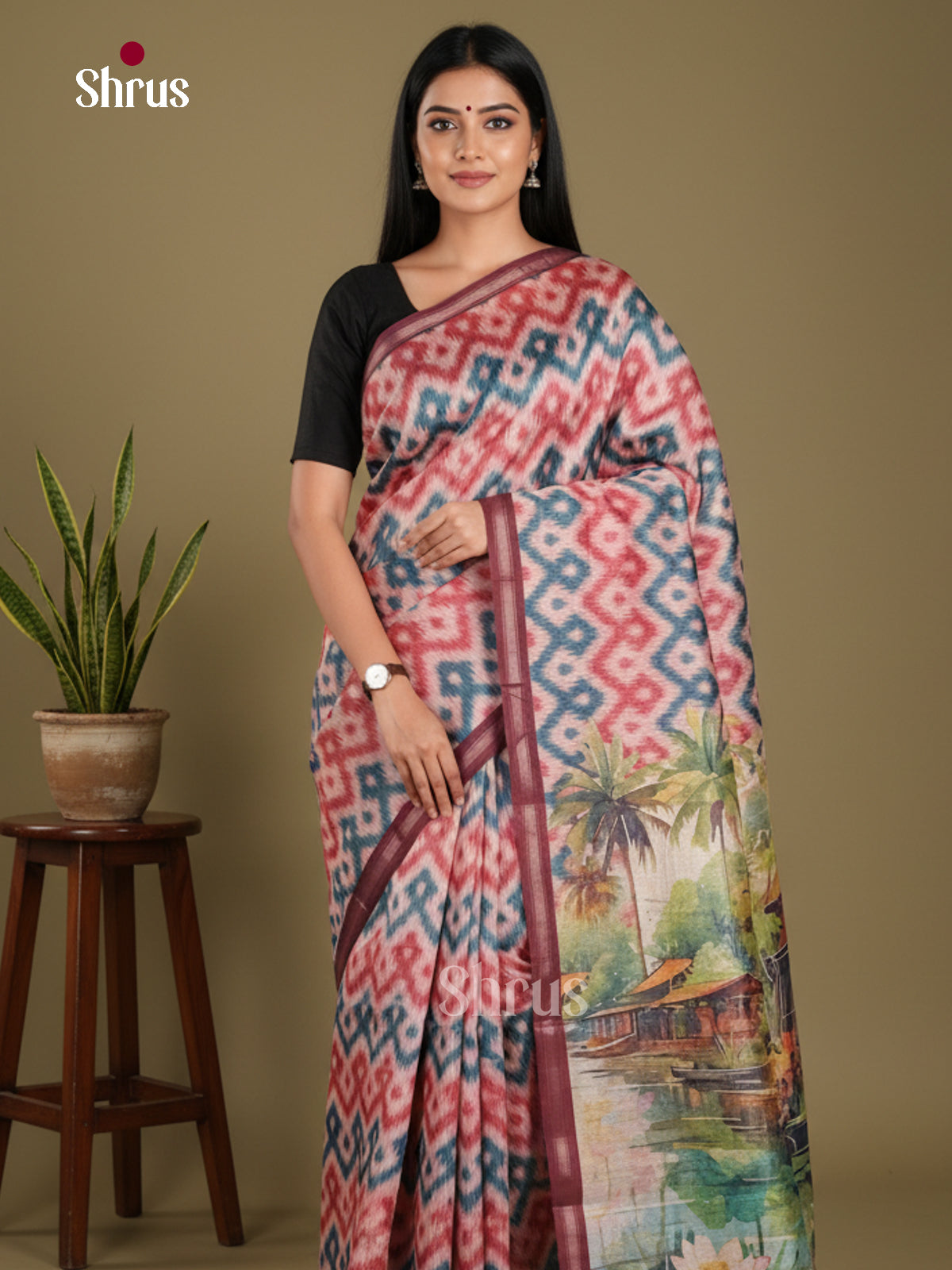 DJS17279 - Semi Chanderi Saree