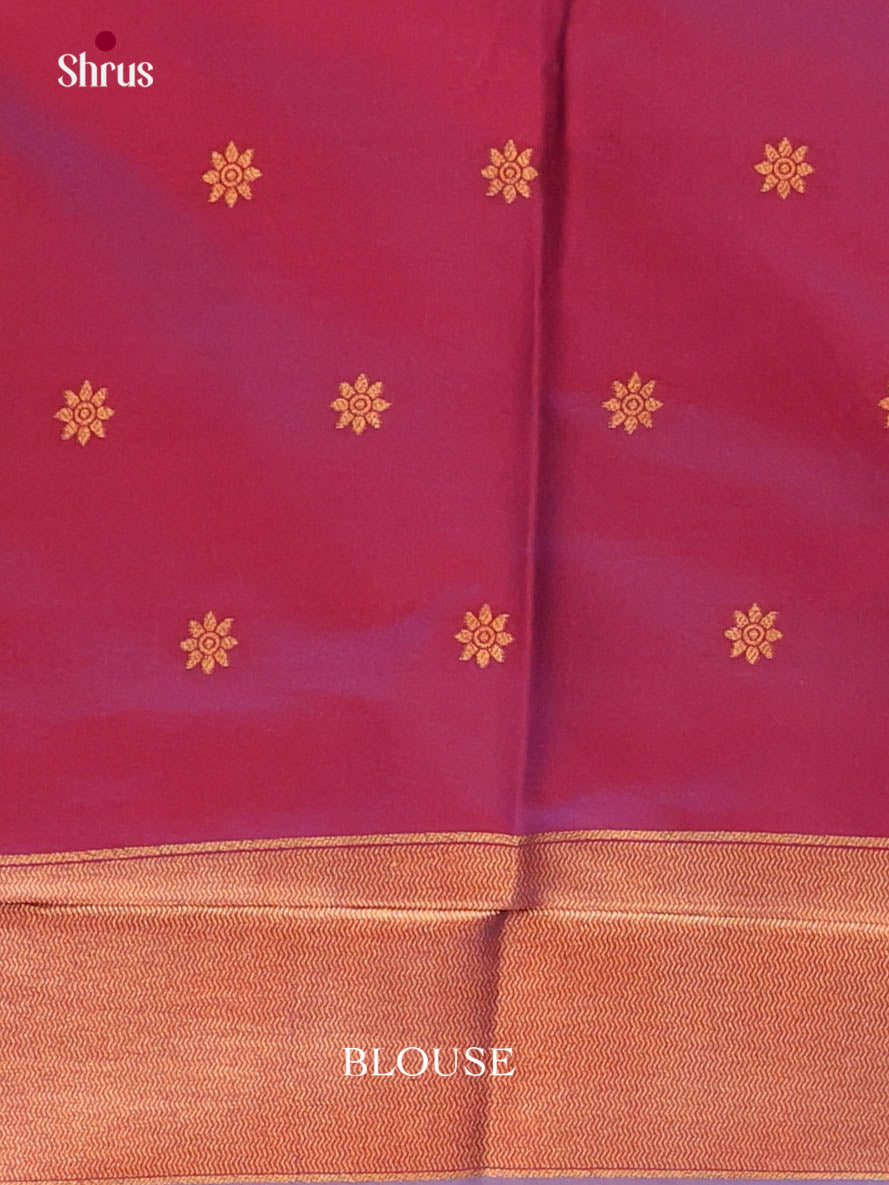 Purple & MAroon- Semi Softsilk Saree